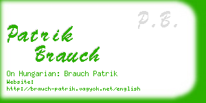 patrik brauch business card